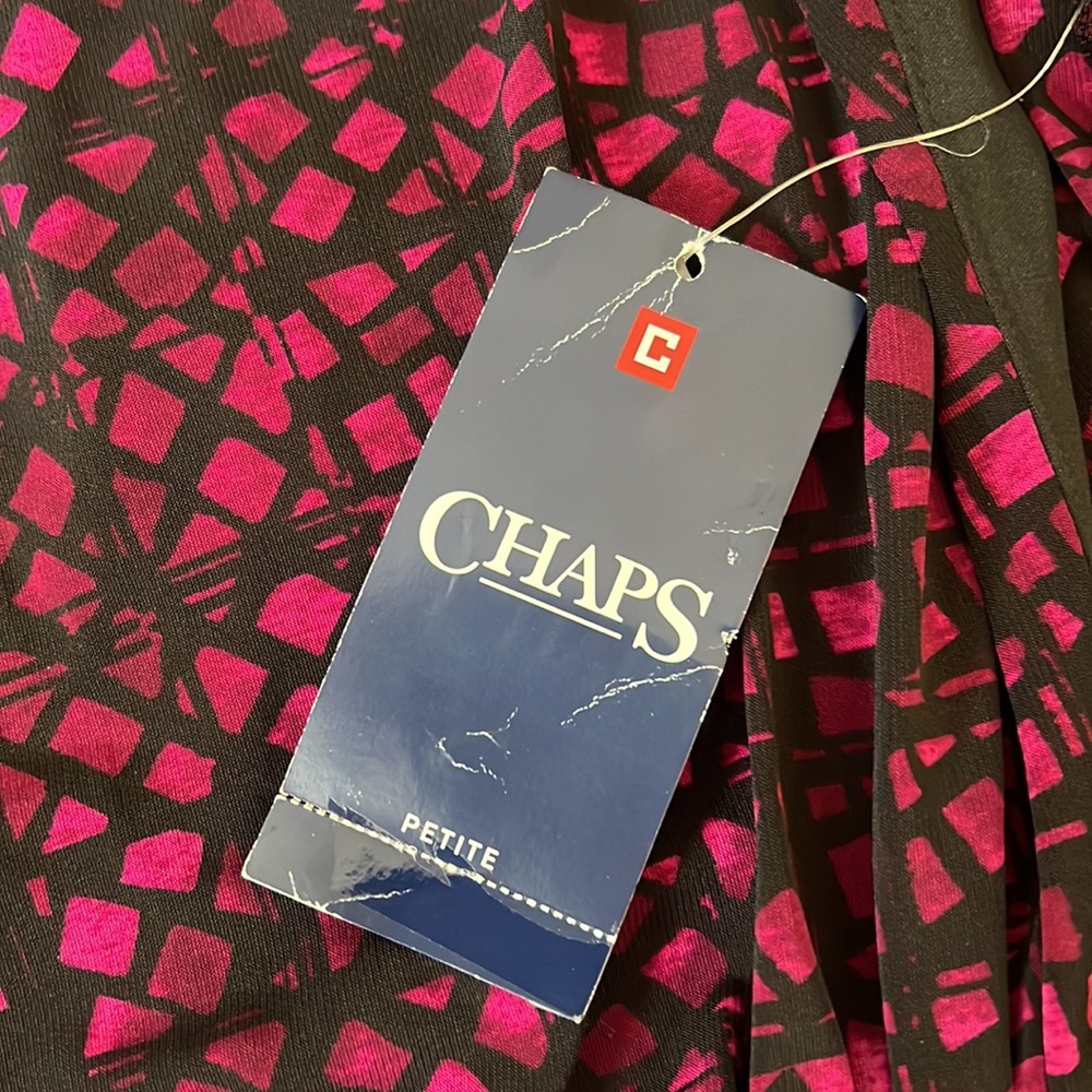 Chaps Faux Wrap Business Casual or Cocktail Dress Size MP - Picture 16 of 17